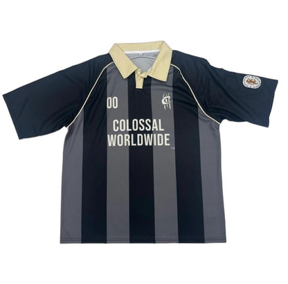 COLOSSAL WORLDWIDE- Cropped Authentic Rugby Jerseys- BLK/ Dark grey/ Beige