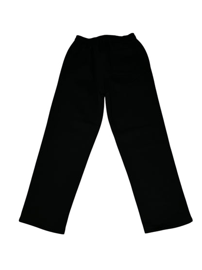 COLOSSAL WORLDWIDE Wordmark Embroidered Recess Flared Sweatpants- BLK/White